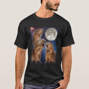 Capybara heult den Mond an T-Shirt