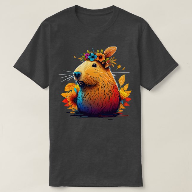 Capybara Hippie 7 T-Shirt (Design vorne)