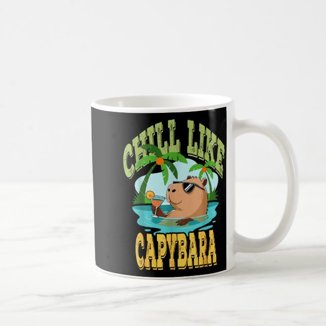 Capybara Holidays - Funny Zen Rodent Quote Gift  Kaffeetasse (Rechts)