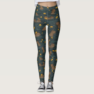 Capybara Hot Tub mit Yuzu Frucht  Leggings