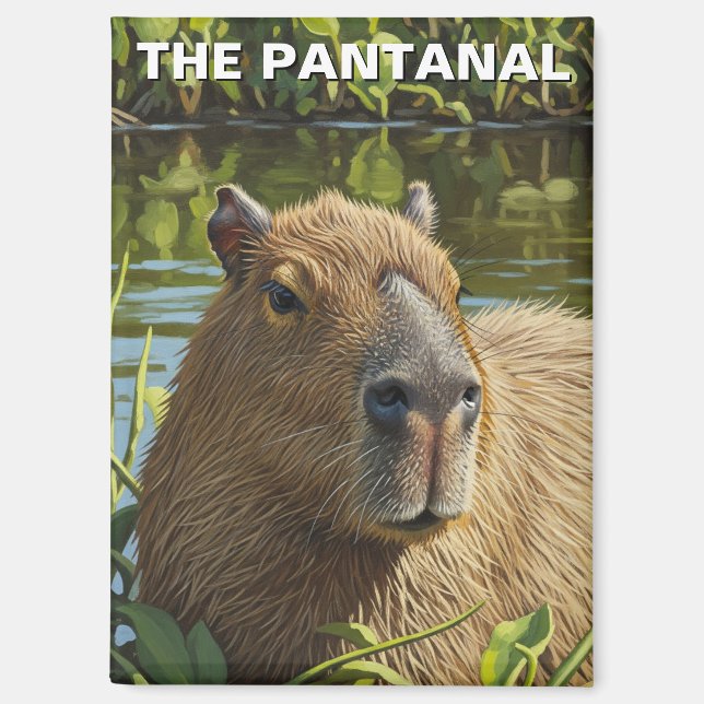 Capybara im Pantanal Magnet (Vorderseite)