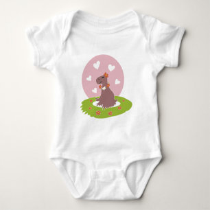 Capybara in Liebe Baby Strampler