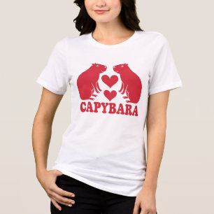 Capybara in Liebe Tri-Blend Shirt