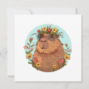 Capybara in Sonnenbrille Sommerzeit Einladung