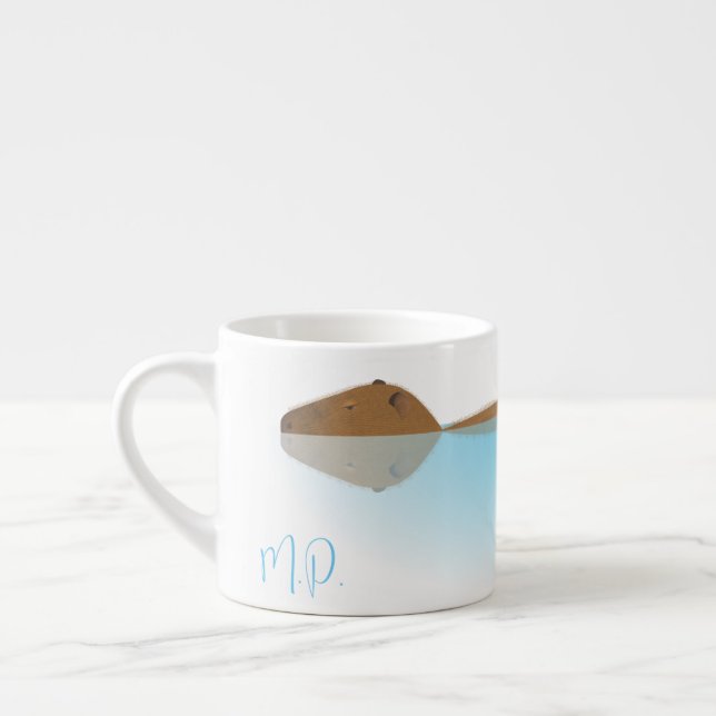 Capybara & Initialen Espresso-Tasse  Espressotasse (Links)