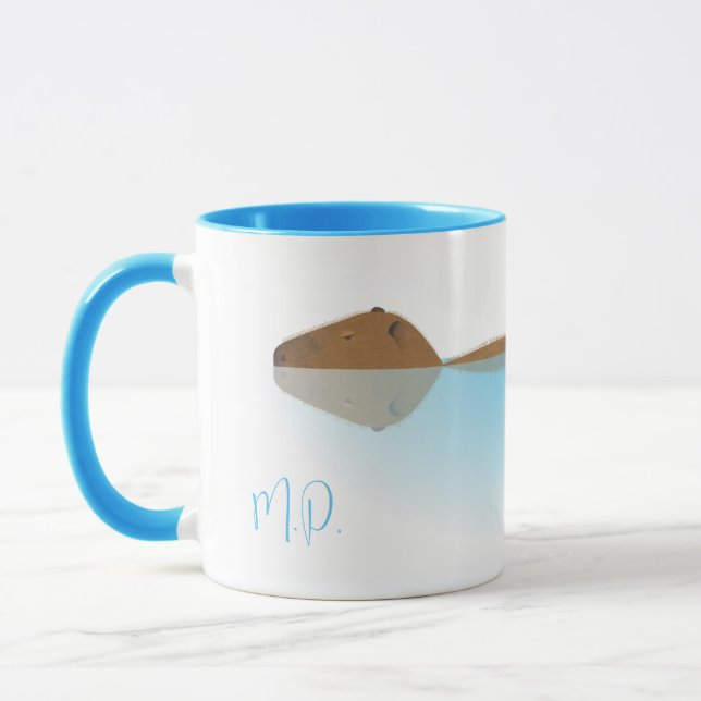 Capybara & Initiales Mug (Gauche)