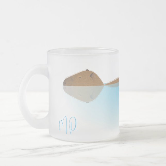 Capybara & Initials Mattierte Tasse (Links)
