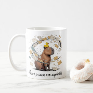 Capybara Inner Peace Mug - Funny Office Coffee Cup