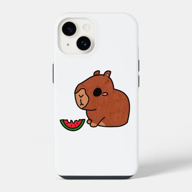 Capybara iPhone 14 Hülle (Rückseite)
