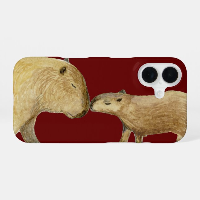 Capybara iPhone 16 Hülle (Rückseite (Horizontal))