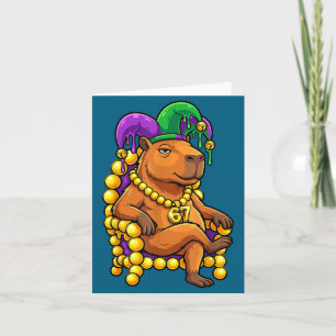 Capybara Jester 67 Six Seven Illustration Karte