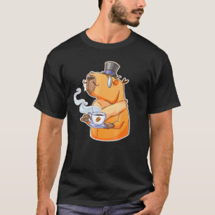 Capybara Kaffee - Süßes Meerschweinchen Tier Haust T-Shirt