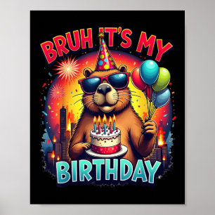 Capybara Kaiju Geburtstagspartei Japan Monster Cap Poster