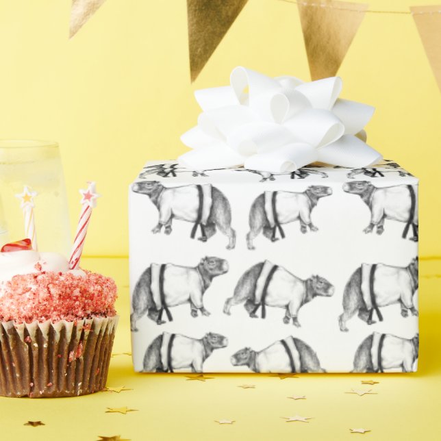 Capybara Karate Geschenkpapier (Geburtstagsparty)
