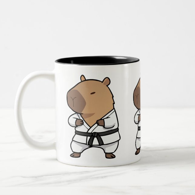 Capybara Karate Tasse | Funny Martial Arts-Kaffee (Links)