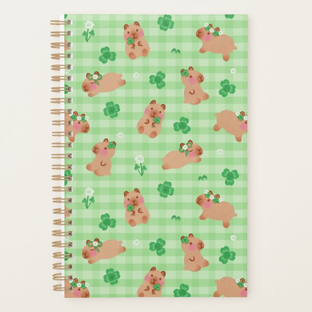 Capybara-Klee-Grün Planer (Vorderseite)