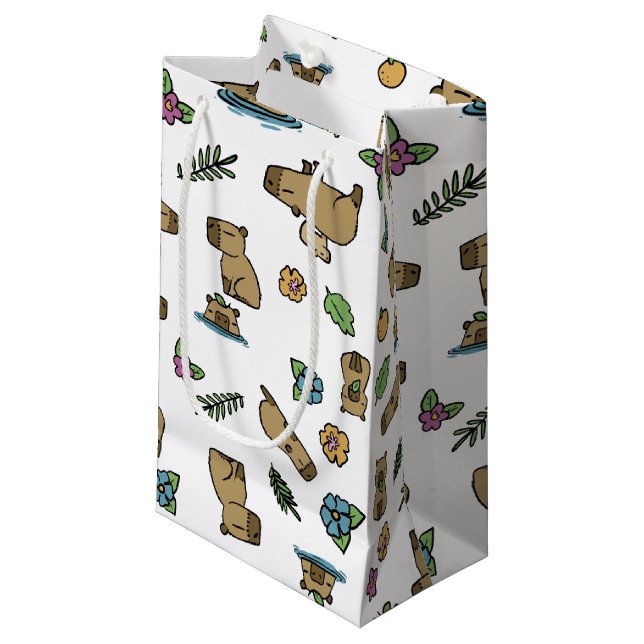 Capybara Kleine Geschenktüte (Vorderseite Schrägansicht)
