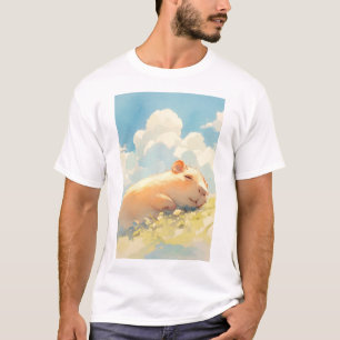 Capybara Kuschelt im Gras T-Shirt