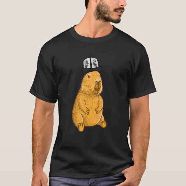 Capybara Kyrgyzstan Hat T-Shirt (Vorderseite)
