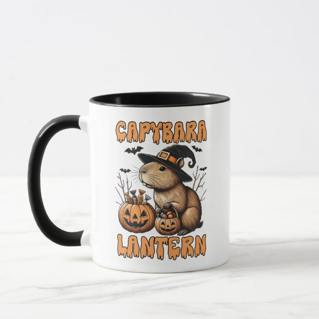 Capybara Lantern Halloween Tasse (Links)