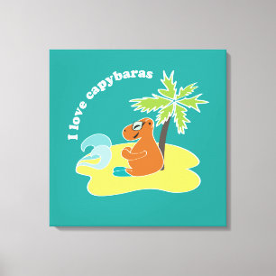 Capybara Leinwanddruck