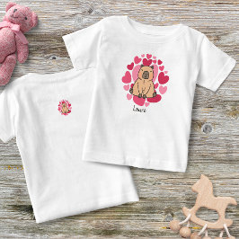 Capybara Lieben mit viel Herz Personalisiert Baby T-shirt