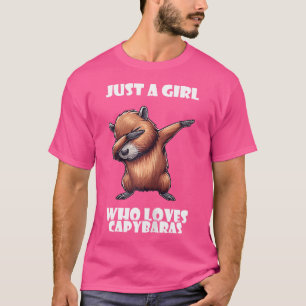 Capybara Lover Ein Mädchen, das Capybaras Lieben T-Shirt