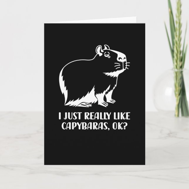 Capybara Lover Rodent Carpincho Tierwassererhund Karte (Vorderseite)