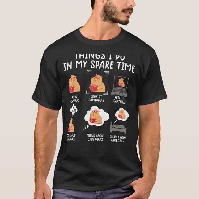 Capybara lustige Capibara Nagetiere Dinge, die ich T-Shirt (Vorderseite)
