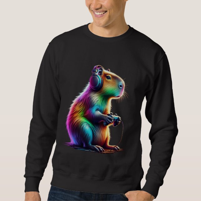 Capybara Lustiges Video Spiele Capybara   1 Sweatshirt (Vorderseite)