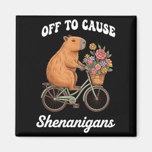 Capybara macht am St. Patrick's Day Blödsinn Magnet