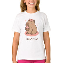 Capybara Mädchen Personalisiert Süß Lustig