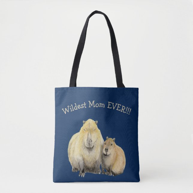 Capybara-Mama Tasche (Vorderseite)