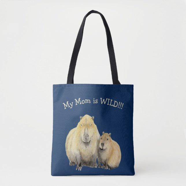 Capybara-Mama Tasche (Vorderseite)