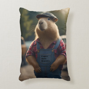 "Capybara Mechanic: Fett, Gänge und gute Roben" Dekokissen