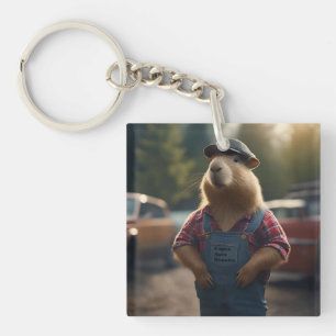 "Capybara Mechanic: Fett, Gänge und gute Roben" Schlüsselanhänger
