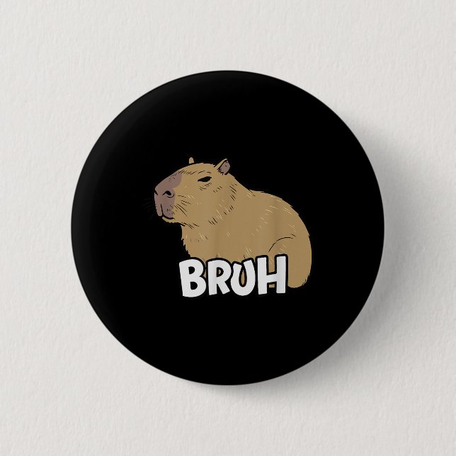 Capybara Meme Sprichwort Bruh mit Capybara Boys Gi Button (Vorderseite)