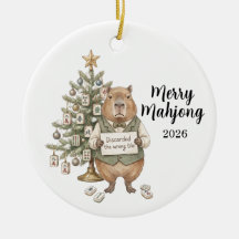 Capybara Merry Mahjong Weihnachten Lustiger Urlaub