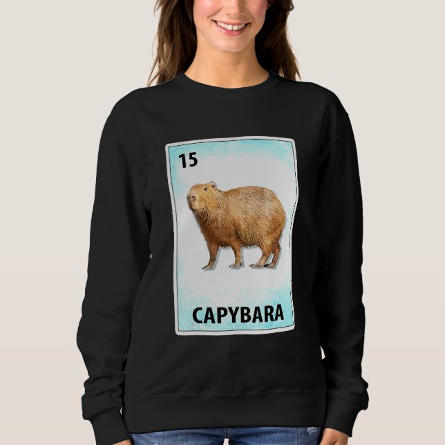 Capybara Mexican Cards Sweatshirt (Vorderseite)