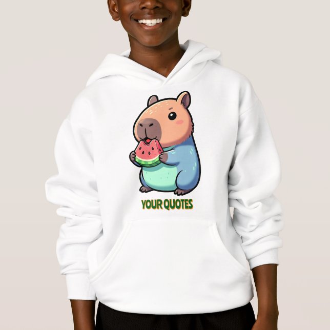 Capybara Mignon Mangeant de la Pastèque (Devant)