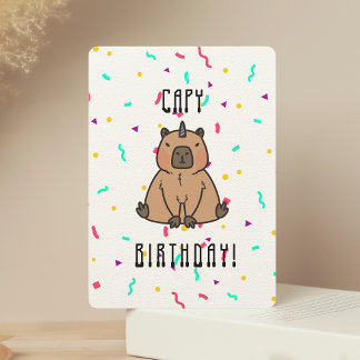 Capybara mit Party Hat Capy Birthday