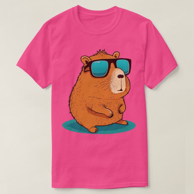 Capybara mit Sonnenbrille 6 T-Shirt (Design vorne)
