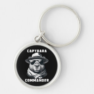 Capybara mit Sonnenbrille Capy Commander Schlüsselanhänger