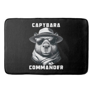 Capybara mit Sonnenbrille Kapitän Badematte