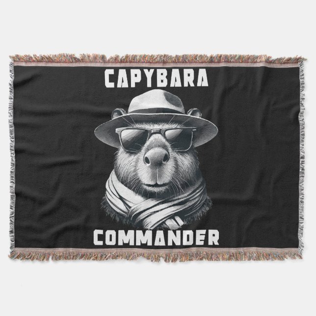 Capybara mit Sonnenbrille Kapitän Decke (Vorderseite)
