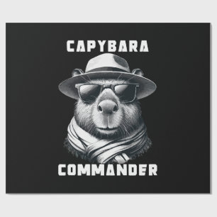 Capybara mit Sonnenbrille Kapitän Geschenkpapier