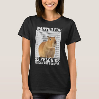 Capybara Mugshot für 93 Felonies unglaublich witzi T-Shirt