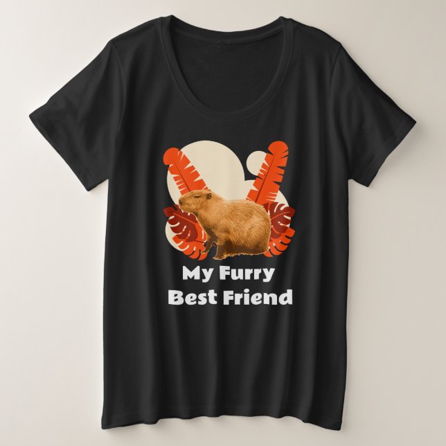 Capybara My Furry Best Friend Große Größe T-Shirt (Design vorne)