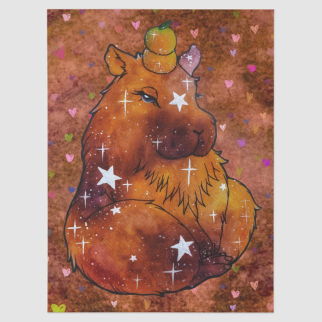 Capybara named Dream Seidenpapier (Vorderseite)