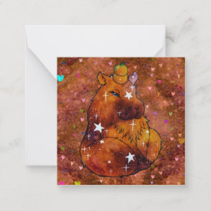 Capybara namens Dream Mitteilungskarte